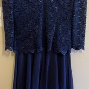 Alex Evening Mock Two-Piece Cocktail Dress